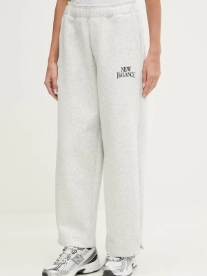 New Balance spodnie dresowe damskie Fleece szary