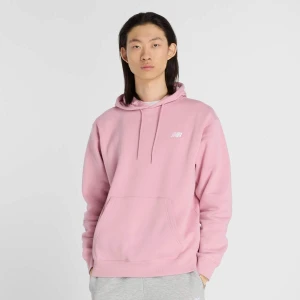 New Balance Sport Essentials Fleece Hoodie mężczyźni Bluzy różowy rozmiar Odzież