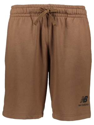 New Balance Szorty dresowe "Essentials" w kolorze jasnobrązowym rozmiar: L