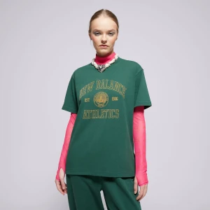 New Balance T-Shirt Athletics Oversized Crest T-Shirt zielony