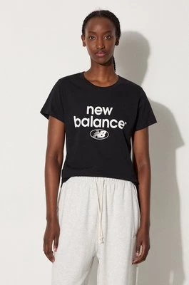 New Balance t-shirt bawełniany kolor czarny WT31507BK-7BK