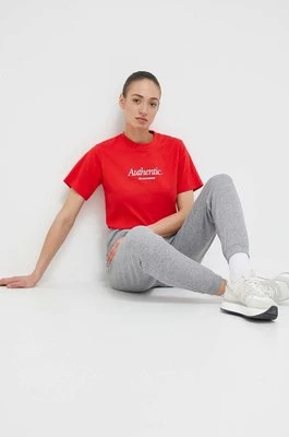 New Balance t-shirt bawełniany kolor czerwony