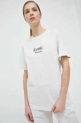New Balance t-shirt bawełniany kolor szary