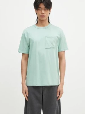 New Balance t-shirt bawełniany kolor zielony gładki MT23567SAE-SAE