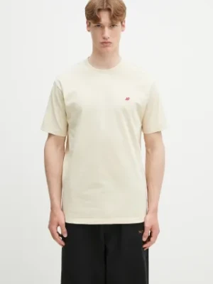 New Balance t-shirt bawełniany Made In Usa Core T-Shirt SD męski kolor beżowy gładki MT21543SD