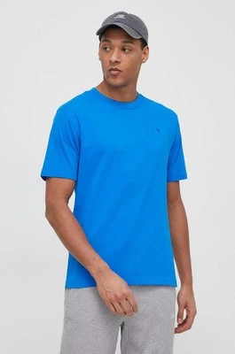 New Balance t-shirt bawełniany MT41533BUL męski kolor niebieski gładki