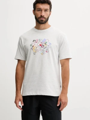 New Balance t-shirt bawełniany męski kolor szary wzorzysty MT53905AHH