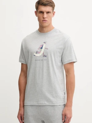 New Balance t-shirt bawełniany męski kolor szary z nadrukiem MT53941AG