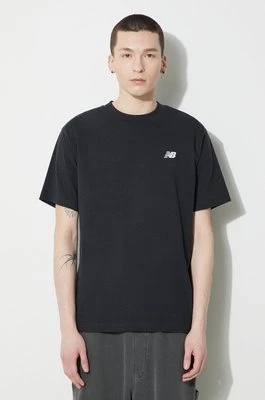 New Balance t-shirt bawełniany Small Logo męski kolor czarny z aplikacją MT41509BK