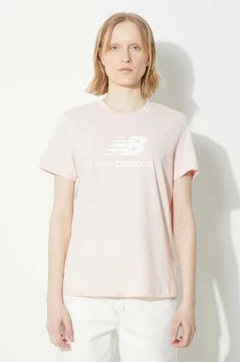 New Balance t-shirt bawełniany Sport Essentials damski kolor różowy WT41502OUK