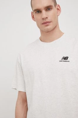 New Balance t-shirt bawełniany UT21503SAH kolor szary z aplikacją UT21503SAH-SAH