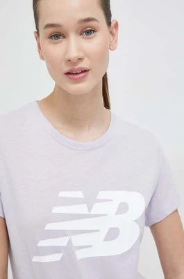New Balance t-shirt damski kolor fioletowy