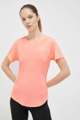 New Balance t-shirt do biegania Accelerate kolor pomarańczowy