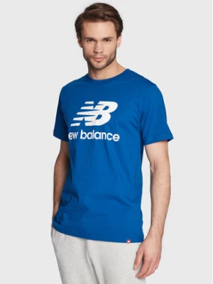 New Balance T-Shirt Essential Logo MT01575 Niebieski Athletic Fit