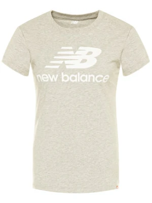 New Balance T-Shirt Essentials Stacked Logo Tee WT91546 Szary Athletic Fit