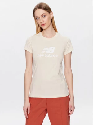 New Balance T-Shirt Essentials Stacked Logo WT31546 Beżowy Athletic Fit