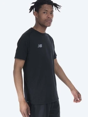 New Balance t-shirt męski kolor czarny z nadrukiem EMT9044BK-4BK