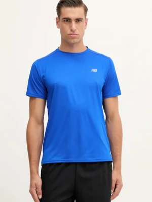 New Balance t-shirt męski kolor niebieski z nadrukiem MT41222BUM