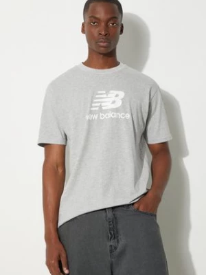 New Balance t-shirt męski kolor szary z nadrukiem MT31541AG-1AG