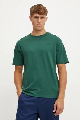 New Balance t-shirt męski kolor zielony gładki MT41533NWG