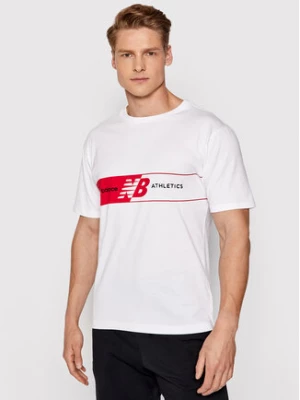 New Balance T-Shirt MT01510 Biały Relaxed Fit