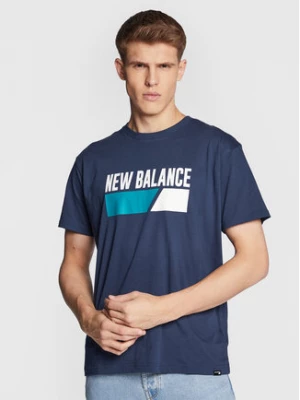New Balance T-Shirt MT23901 Granatowy Relaxed Fit