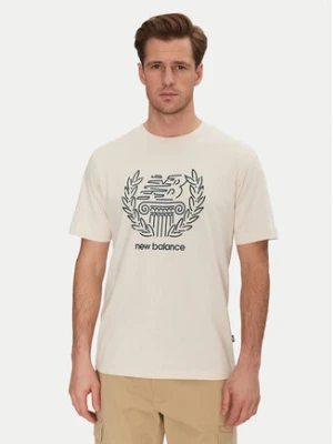 New Balance T-Shirt MT51974 Beżowy Relaxed Fit