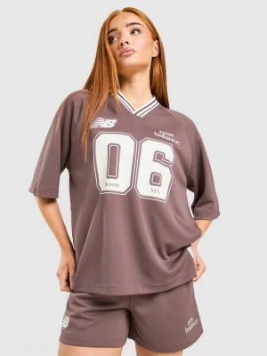 New Balance T-Shirt Sports Jersey brązowy