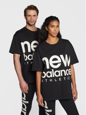 New Balance T-Shirt Unisex Athletics UT23505 Czarny Oversize