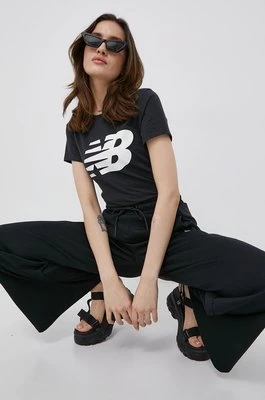 New Balance t-shirt WT03816BK damski kolor czarny