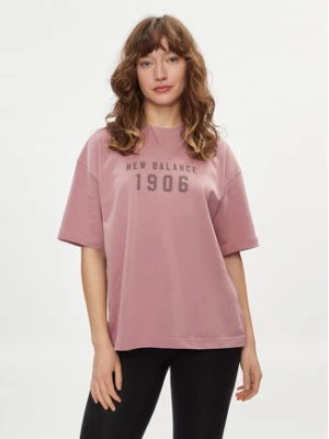 New Balance T-Shirt WT41519 Różowy Oversize