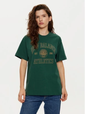 New Balance T-Shirt WT43548 Zielony Oversize