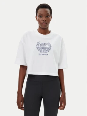 New Balance T-Shirt WT51935 Biały Oversize