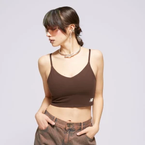 New Balance Top Linear Heritage Soft Bra brązowy