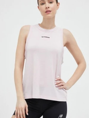 New Balance top treningowy Achiever kolor różowy