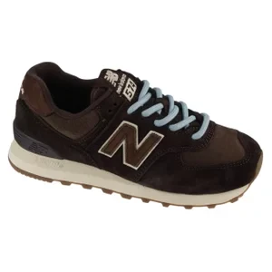 New Balance W57474P, Damskie, Brązowe, buty sneakers, skóra zamszowa, rozmiar: 36