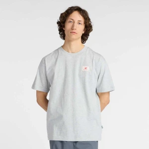 New Balance Woven Label T-Shirt mężczyźni T-Shirty i Polo szary rozmiar Odzież