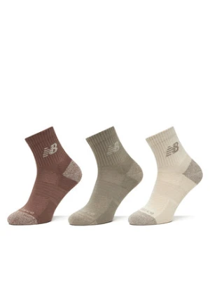 New Balance Zestaw 3 par wysokich skarpet unisex Active Cushion Quarter Socks LAS35204AS Kolorowy