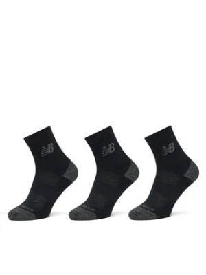 New Balance Zestaw 3 par wysokich skarpet unisex Active Cushion Quarter Socks LAS35204BK Czarny