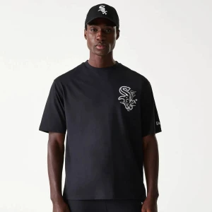 New Era MLB Chicago White Sox Floral Graphic Oversized Tee mężczyźni T-Shirty i Polo czarny rozmiar Odzież