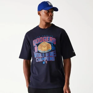 New Era MLB Los Angeles Dodgers World Series Oversized Tee mężczyźni T-Shirty i Polo niebieski rozmiar Odzież