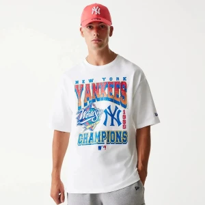 New Era MLB York Yankees World Series Oversized Tee mężczyźni T-Shirty i Polo biały rozmiar Odzież