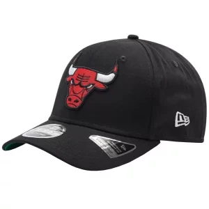 New Era 9FIFTY Chicago Bulls NBA Stretch Snap Cap 60240588, Męskie, Czarne, czapki z daszkiem, bawełna, rozmiar: M/L