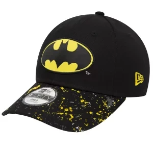 New Era 9FORTY DC Batman Kids Cap 60298814, Dla chłopca, Czarne, czapki z daszkiem, bawełna, rozmiar: CHILD