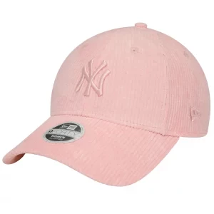 New Era 9FORTY New York Yankees Wmns Summer Cord Cap 60435001, Damskie, Różowe, czapki z daszkiem, poliester, rozmiar: OSFM