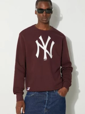 New Era bluza męska kolor bordowy z nadrukiem NEW YORK YANKEES