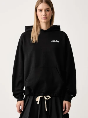 New Era bluza z kapturem bawełniana czarny