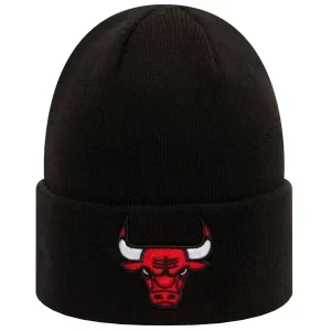 New Era Chicago Bulls Cuff Hat 12156075, Męskie, Czarne, czapki, akryl, rozmiar: OSFM