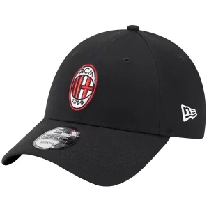 New Era Core 9FORTY AC Milan Cap 60363649, Męskie, Czarne, czapki z daszkiem, poliester, rozmiar: OSFM