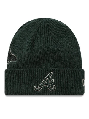 New Era Czapka Atlanta Braves World Series Patch Cuff Knit Beanie 60580730 Zielony